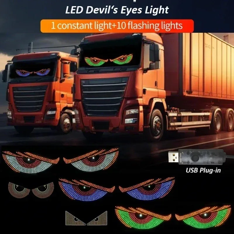 

Devil's Eye Light RGB Dynamic Demon Eye Decorative Light Graffiti Scrolling Stick up Text Board Windshield