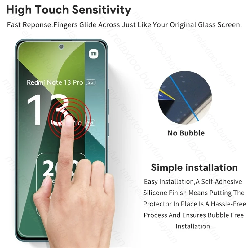 8To1 Camera Protective Glass For Xiaomi Redmi Note 13 Pro 5G Screen Protector Tempered Glass HD Film Redmy Remi Note13 Pro 4G 5G