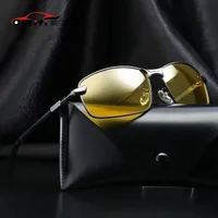 Men Polarized Sunglasses Night Vision Glasses For Night Driving Aluminum Magnesium Yellow Lenses Glasses For Driving UV400