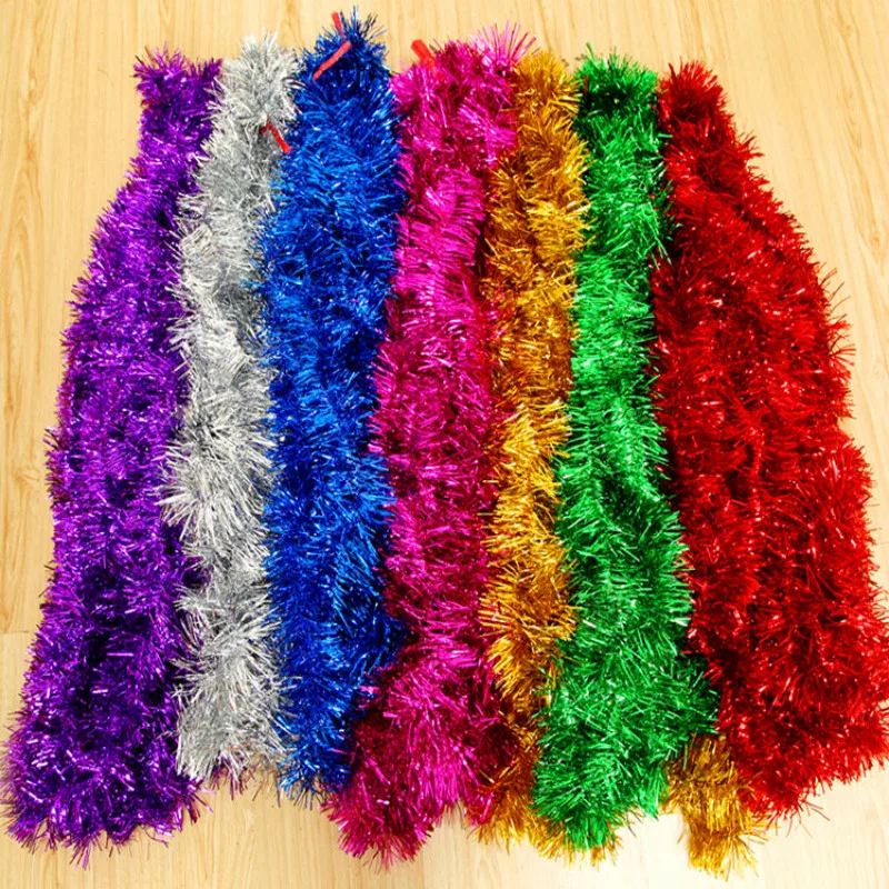 2M Christmas Decorative Ribbon Strip Hanging Ornament For Mall Hotel Home Ceiling Holiday Scene Layout Supplies
