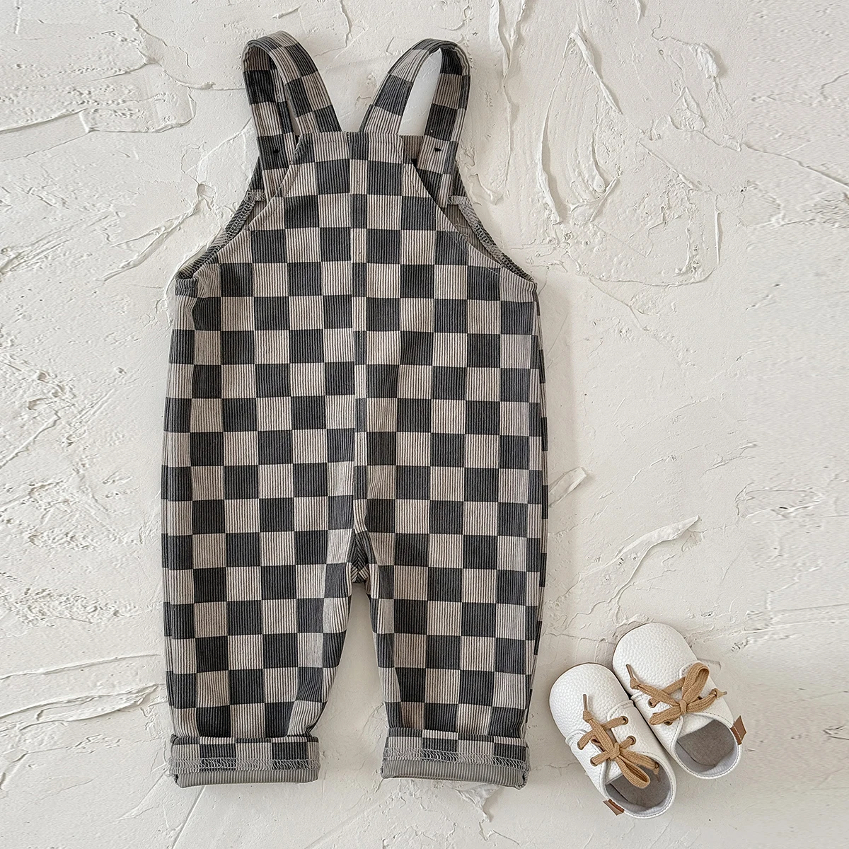 Baby Boys Summer Sleeveles Jumpsuit Checkered Pattern For 0-3Y Bobysuit Clothing Casual Fashion Overalls Clothes