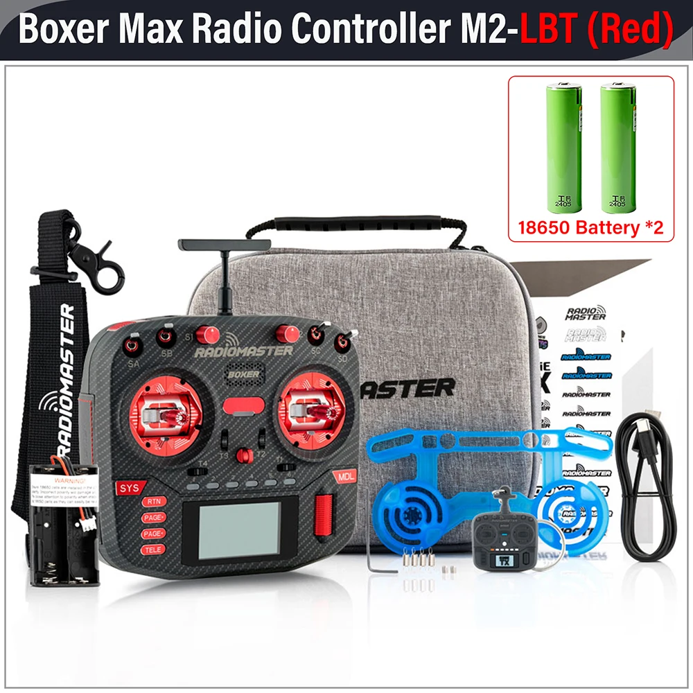 

Радиоконтроллер RadioMaster Boxer MAX, 16-канальный подвес AG01, 128*64, ЖК-дисплей, 30 дБм (1 Вт), 2,4 ГГц, 6,6-8,4 В, пульт дистанционного управления, поддержка ExpressLR