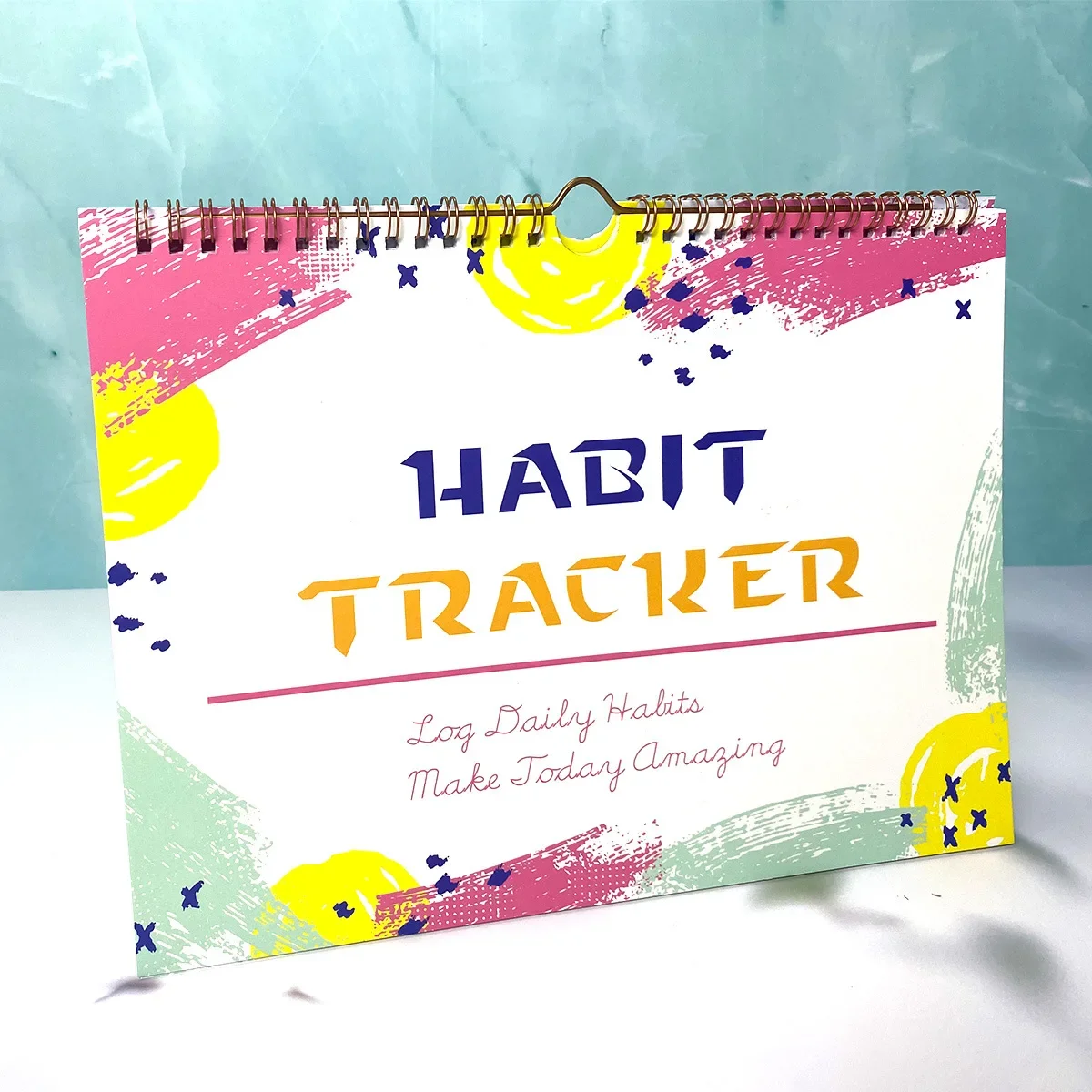 

Dateless English Habit Tracker Across Self-disciplined Punch Schedule Record Planner Office Stationery