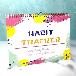 Dateless English Habit Tracker Across Self-disciplined Punch Schedule Record Planner Office Stationery