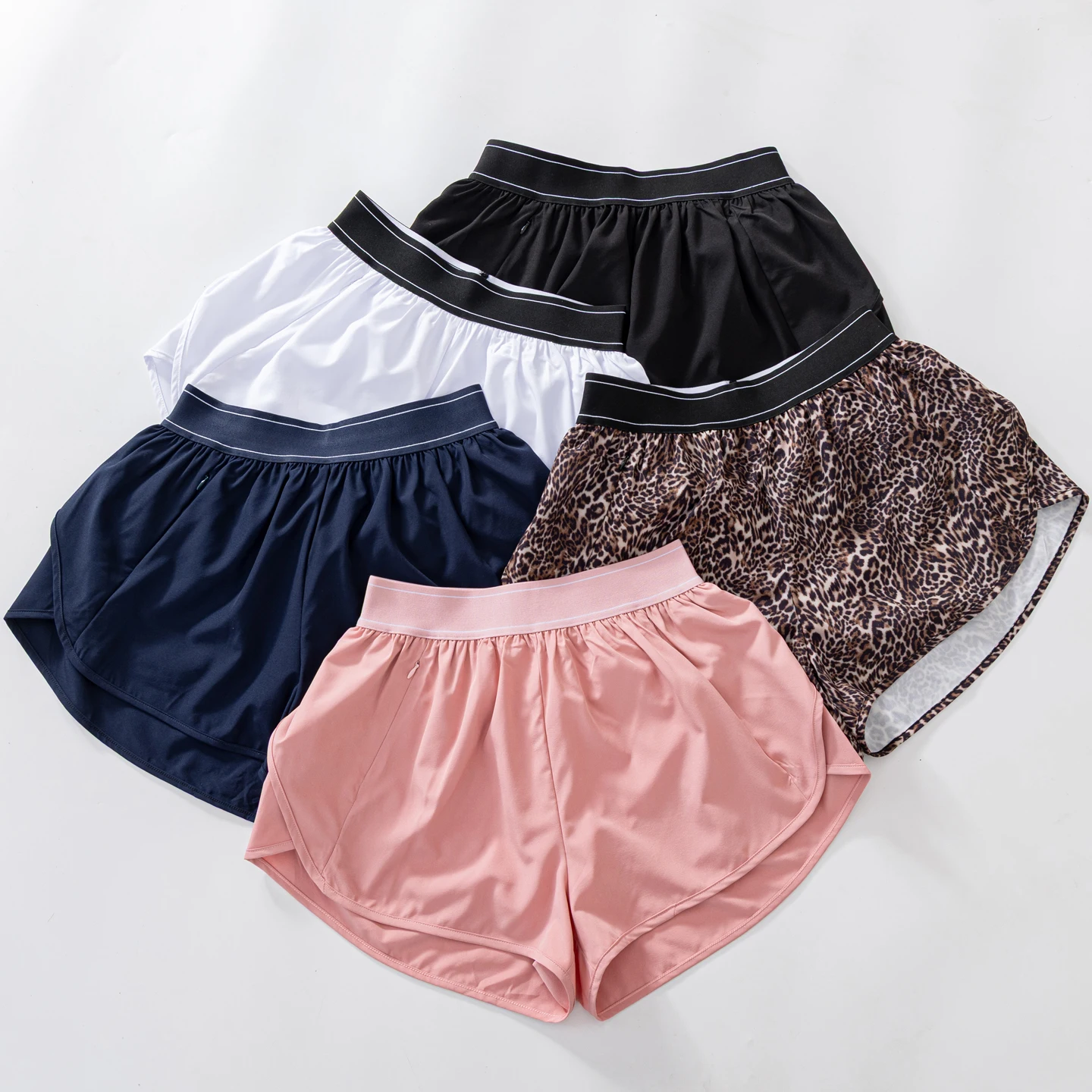 High-Waist Sports Shorts Women's Yoga Fitness Quick-Dry Thin Breathable Gym Pants Summer Outdoor Running Training Shorts