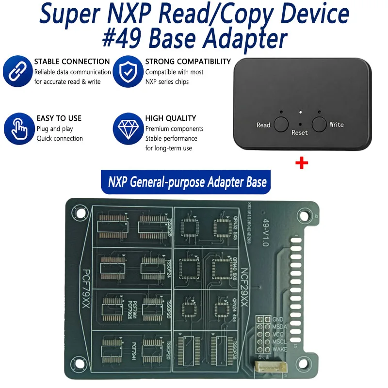 Super NXP Killer Read Copy Device With Adapter Base 4 Tokens & Unlimited Version For Universal Key All NXP Smart Keys Clones