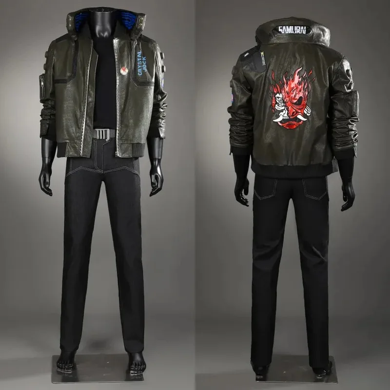 فاسق 2077 تأثيري الخامس تأثيري حلي سترة جلدية قميص السراويل سايبر الزي مجموعة كاملة والعناصر الفردية تباع حجم مخصص