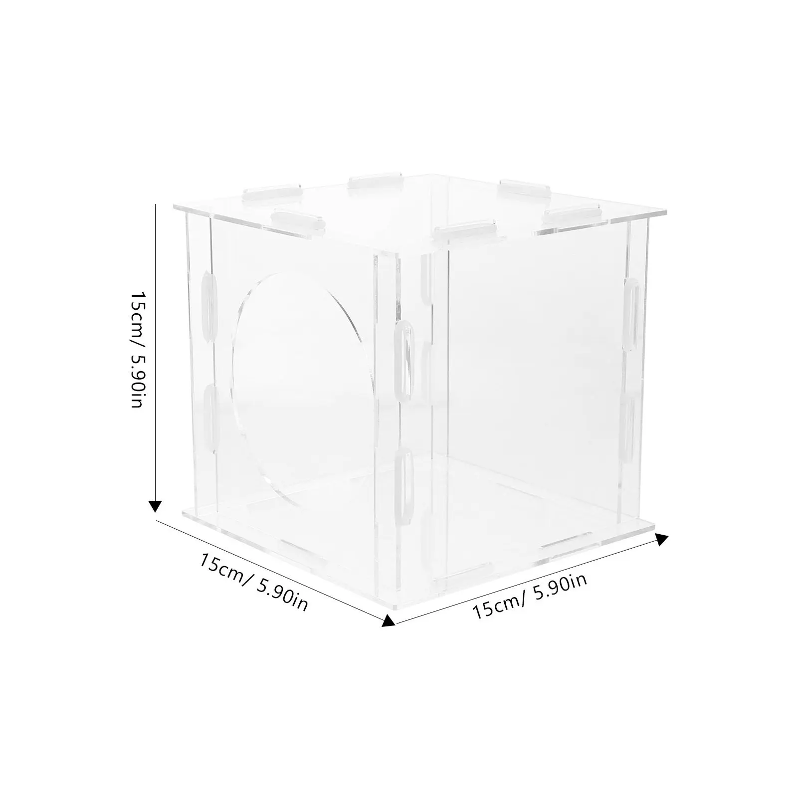 Transparent Acrylic Lottery Box Raffle Box for Ballot Tickets Donation Comments Fundraising Game Ballot Collection