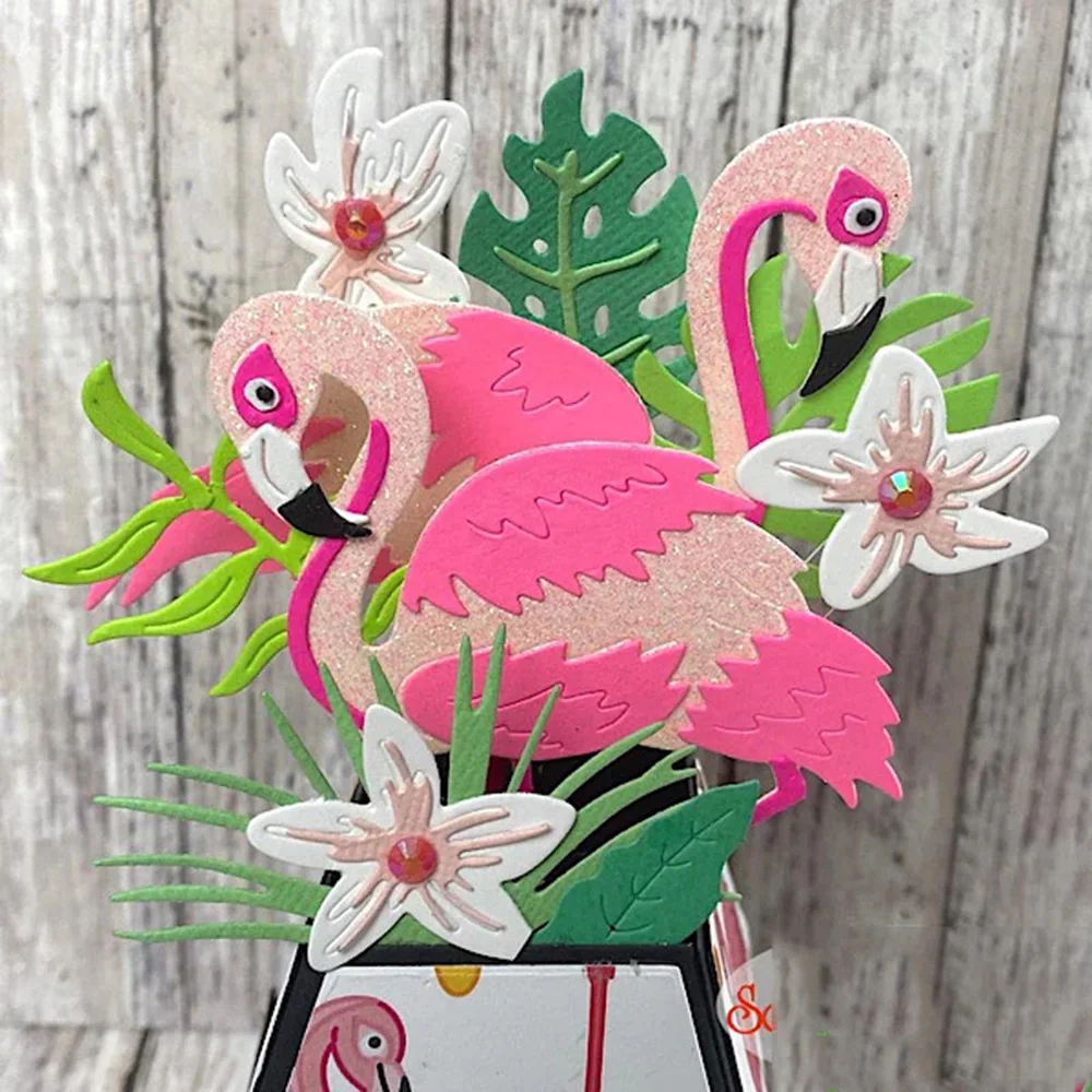 2024 AliliArts Metalen Stansmessen Papegaai & Flamingo diy Scrapbooking Fotoalbum Decoratieve Embossing PaperCard Sterven