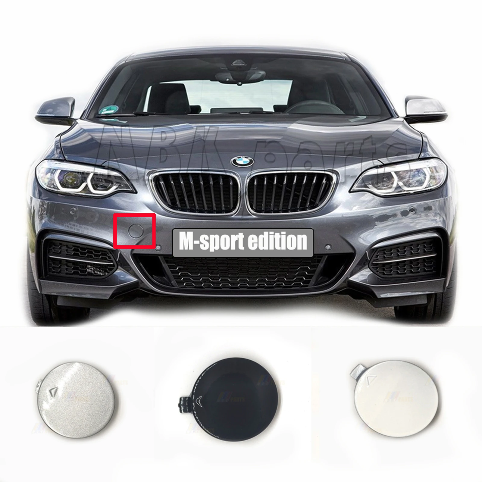 

Fit 14-21 BMW 2 Series F22/F23 M-SPORT M235i M240i 218i 220d 220i 225d 228i 230i Coupe Convertible Front Tow Cover 51118055300