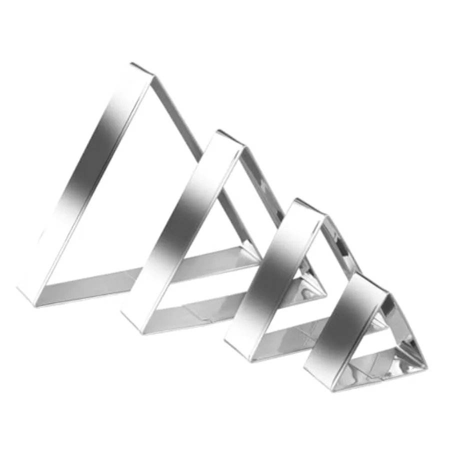 

Набор равносторонних треугольных формочек для печенья, большая геометрическая рамка из нержавеющей стали, налет, формочки для печенья, формы, глубина 1 дюйм 4