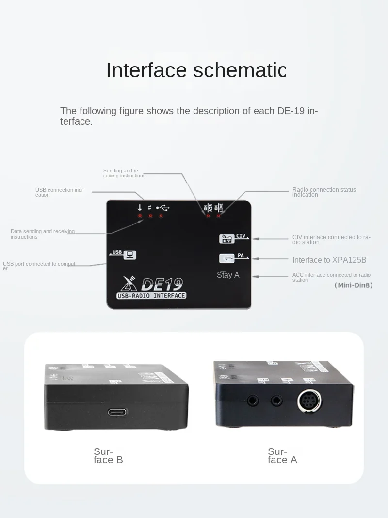 Xiegu De-19 Externe Uitbreiding Adapter Matching G90 G106 En Xpa125b Voor Xiegu Transceiver