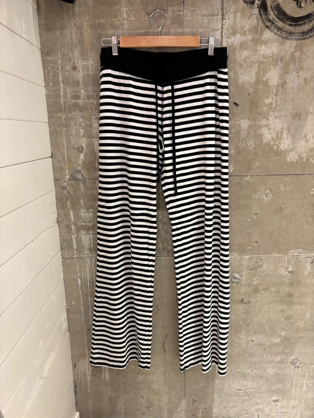Striped Drawstring Wide Leg Pants Women Streetwear Cotton High Waist Casual Sweatpant Vintage Sweet Preppy Style Y2K Trousers