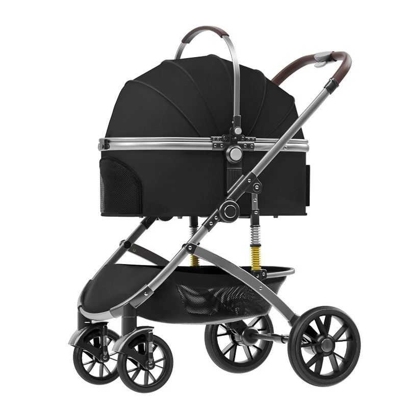 Lightweight folding pet cart Separate four-wheeled dog and cat travel must