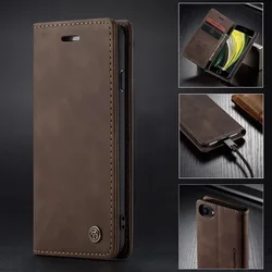 Leather Case For iPhone SE 2016 2020 2022 Luxury Magnetic Flip Wallet Protect Stand Wallet Phone Bag On For i Phone 5 S E Coque