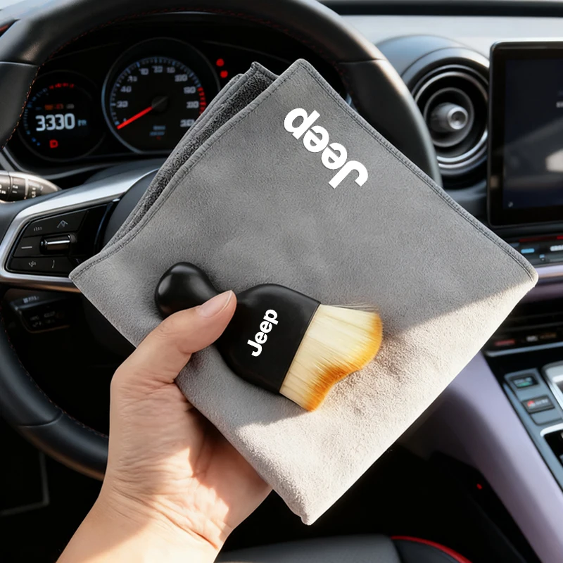مناشف غسيل السيارات ماصة للتجفيف السريع مناشف من جلد الغزال فرش تنظيف لسيارة Jeep Renegade Wagoneer Avenger Recon Wrangler JK Gladia #3