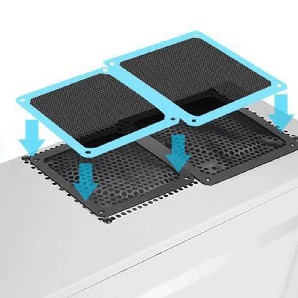 High-quality 80mm 90mm 120mm 143mm PC Chassis Cooling Fan Dust Filter Magnet with Hole Dustproof Mesh Cover Net Cover