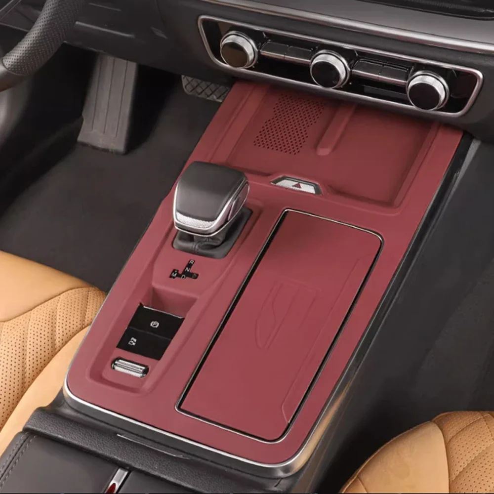 

For HongQi H5 H6 HS5 2023 2024 2025 Car Central Control Gear Knob Panel Silicone Pad Water Cup Holder Protection Cover