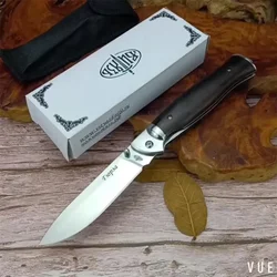 High Quality Russian Ebony Handle Outdoor Cutting Fishing Fruit Cutting Knife 440C Blade EDC Hunting Survival Folding Knife