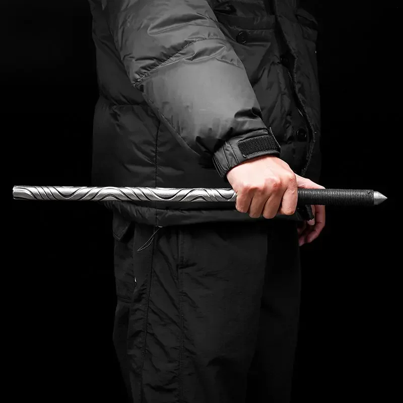 55CM Outdoor EDC acciaio ad alta resistenza arti marziali filippino solido bastone corto strumento di emergenza per auto