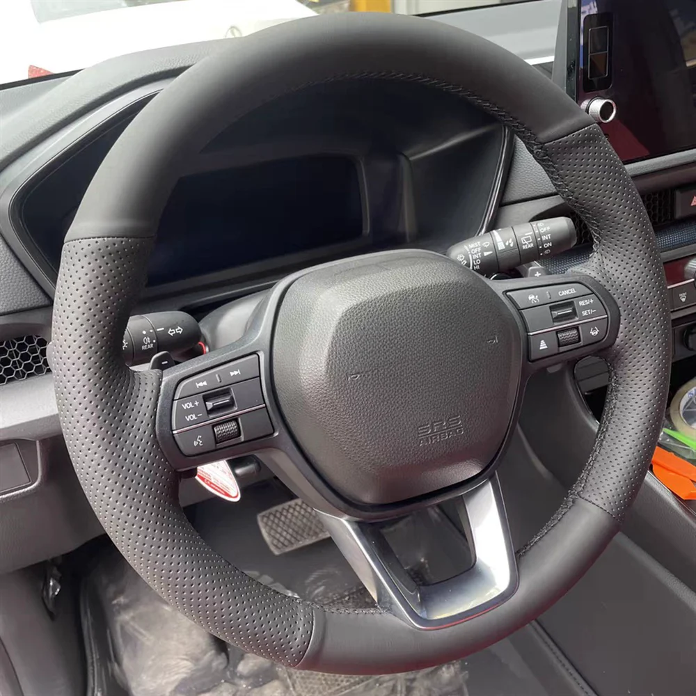 Customized Car Steering Wheel Cover Wrap Non-slip Microfiber Leather Braid For Honda Civic 11 XI 2021-2022 Car Accessories