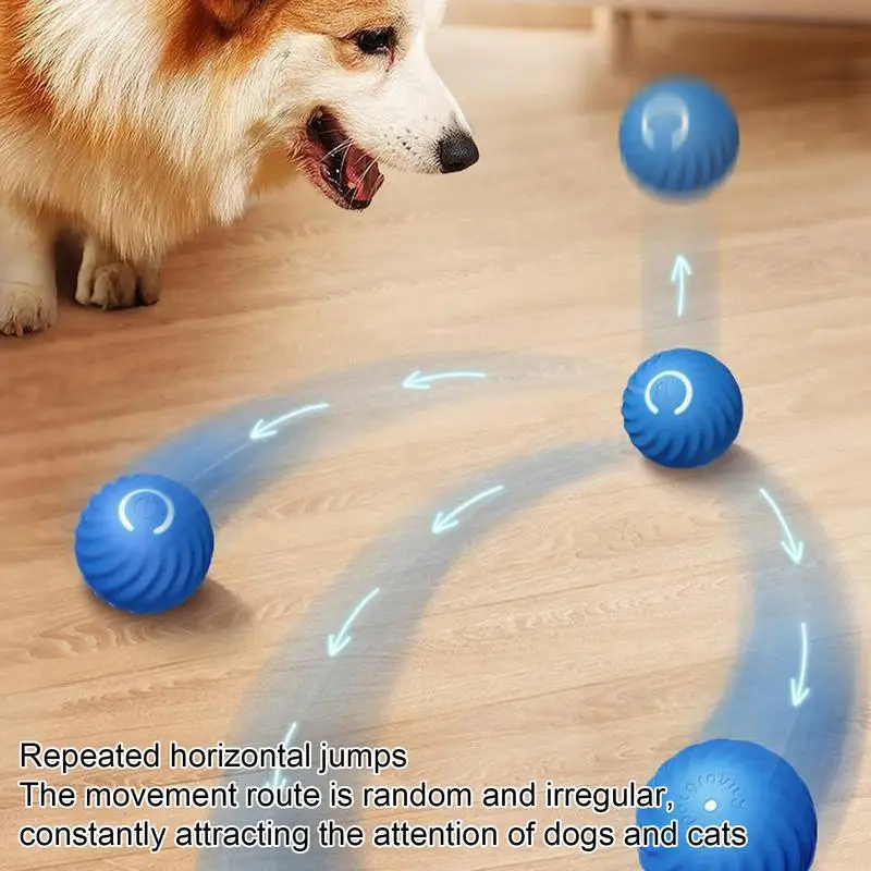 Rechargeable Electric Cat Toys Motion Activated Ball Hide and Seek Catching Toy Cat Toy Ball Pet Exercise Toy for Indoor Cats