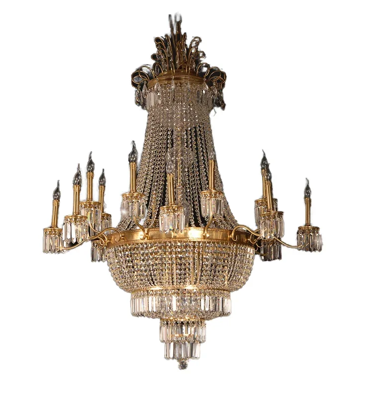 French Vintage Pearl Lamp American Retro Crystal  Luxury Villa  Bedroom   Ceiling Middle Sizes