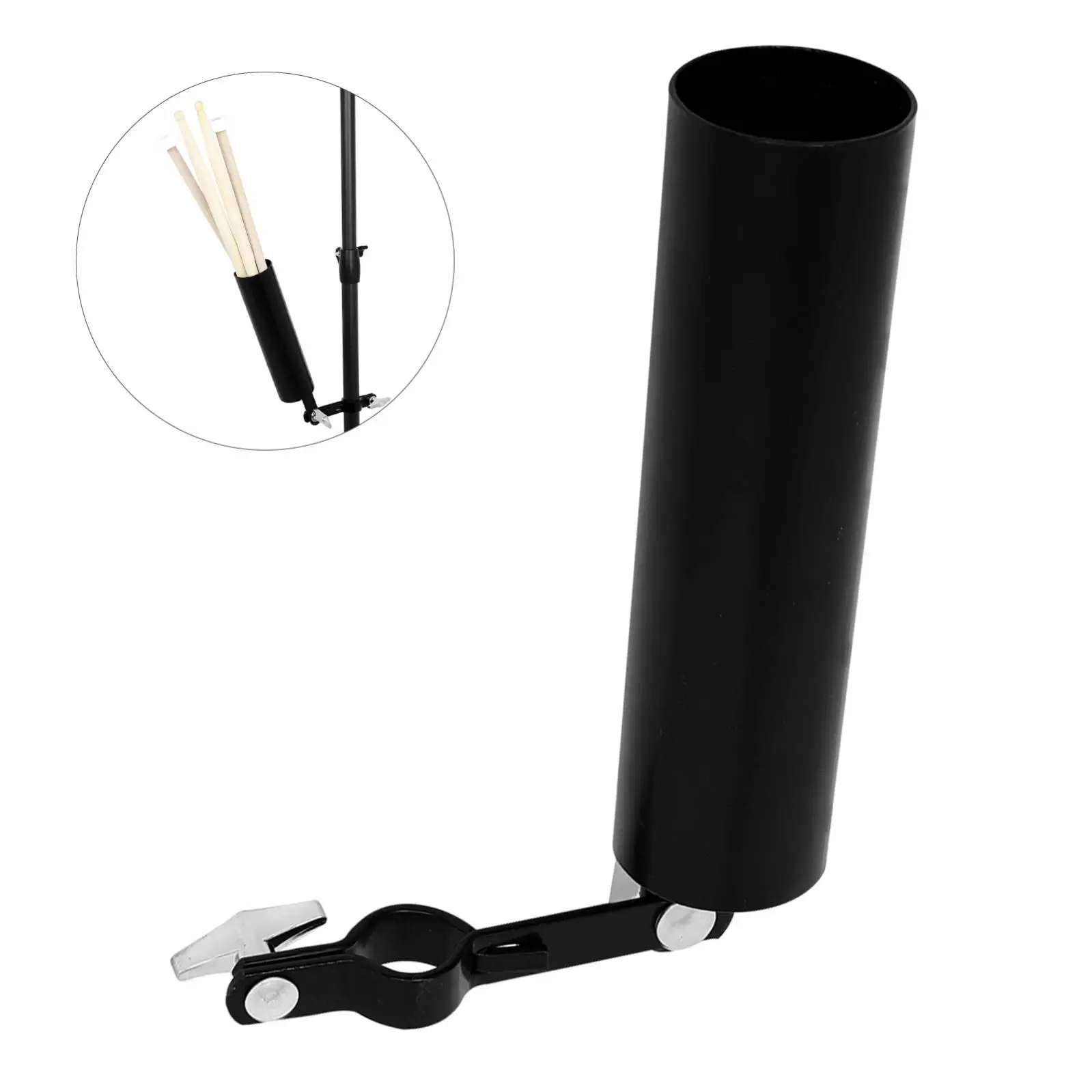 Carbon Steel Drumstick Holder Container with Steel Support Frame, Drum Set Drum Stick Storage Organizer