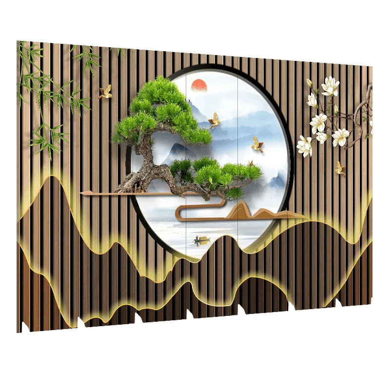 

The living room is modern in Chinese style, folded, and the entrance screen is blocked.