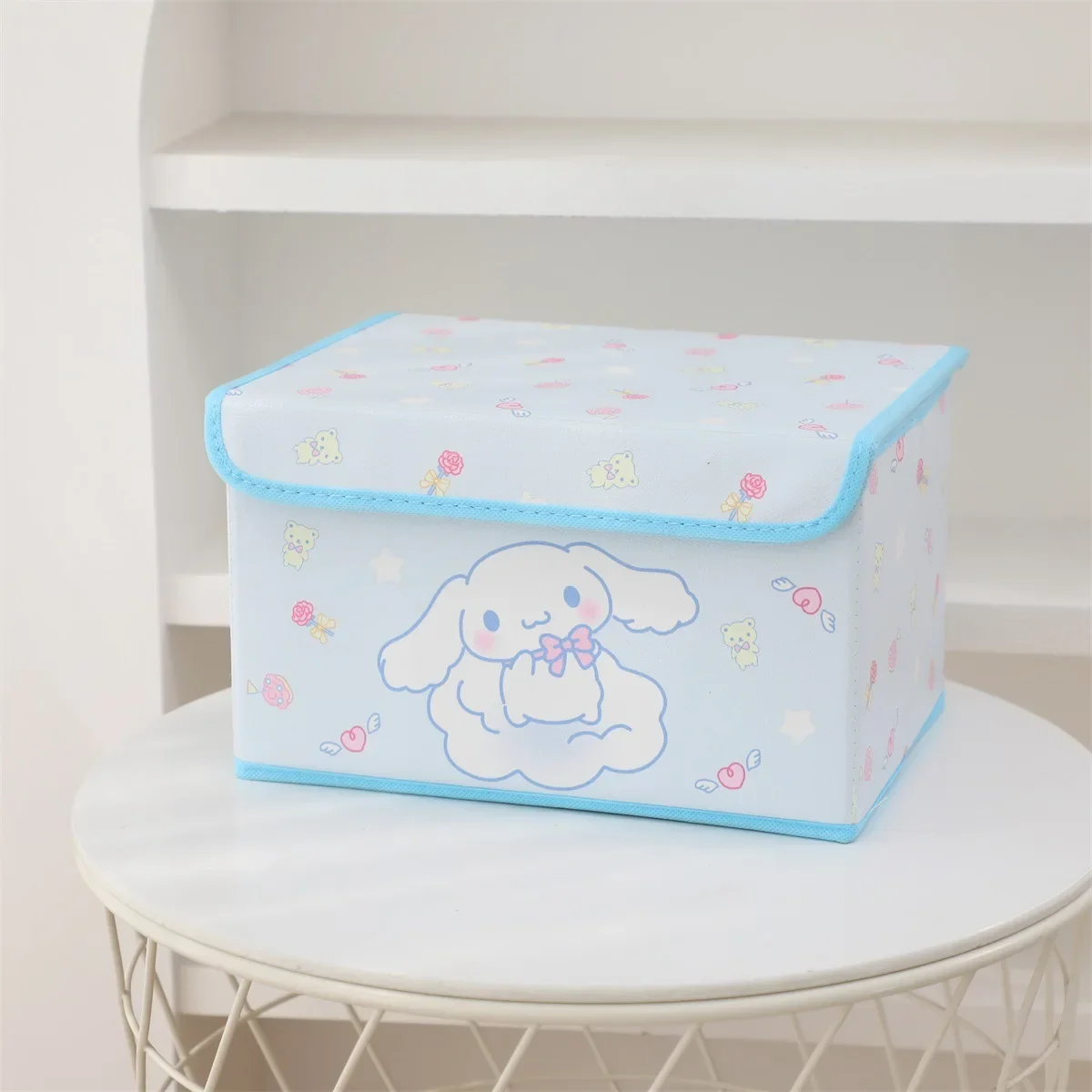 

Sanrio Kawaii Cinnamoroll Desktop Storage Box Girl Heart Cartoon Cute Anime Student Dormitory Sundry Storage Box Folded Kid Gift