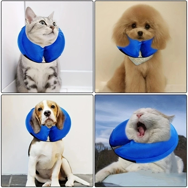 Inflatable Collar For Dogs And Cats Soft Pet Recovery Collar Soft DogCones Adjustable Collar