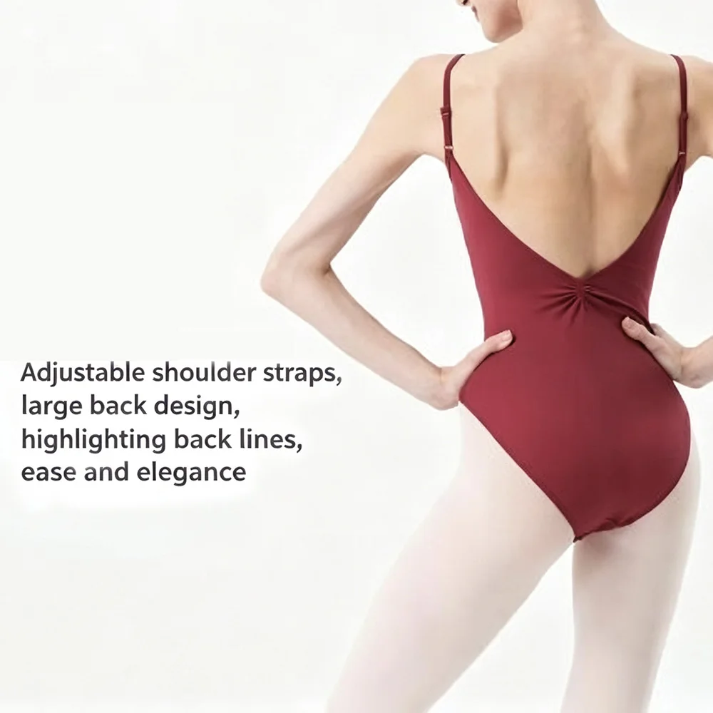 Girls Ballet Leotard For Women Velvet Strip Adjustable Straps Dancewear Sexy Swimsuit Gymnastics Leotard Ballerina Stage Costume