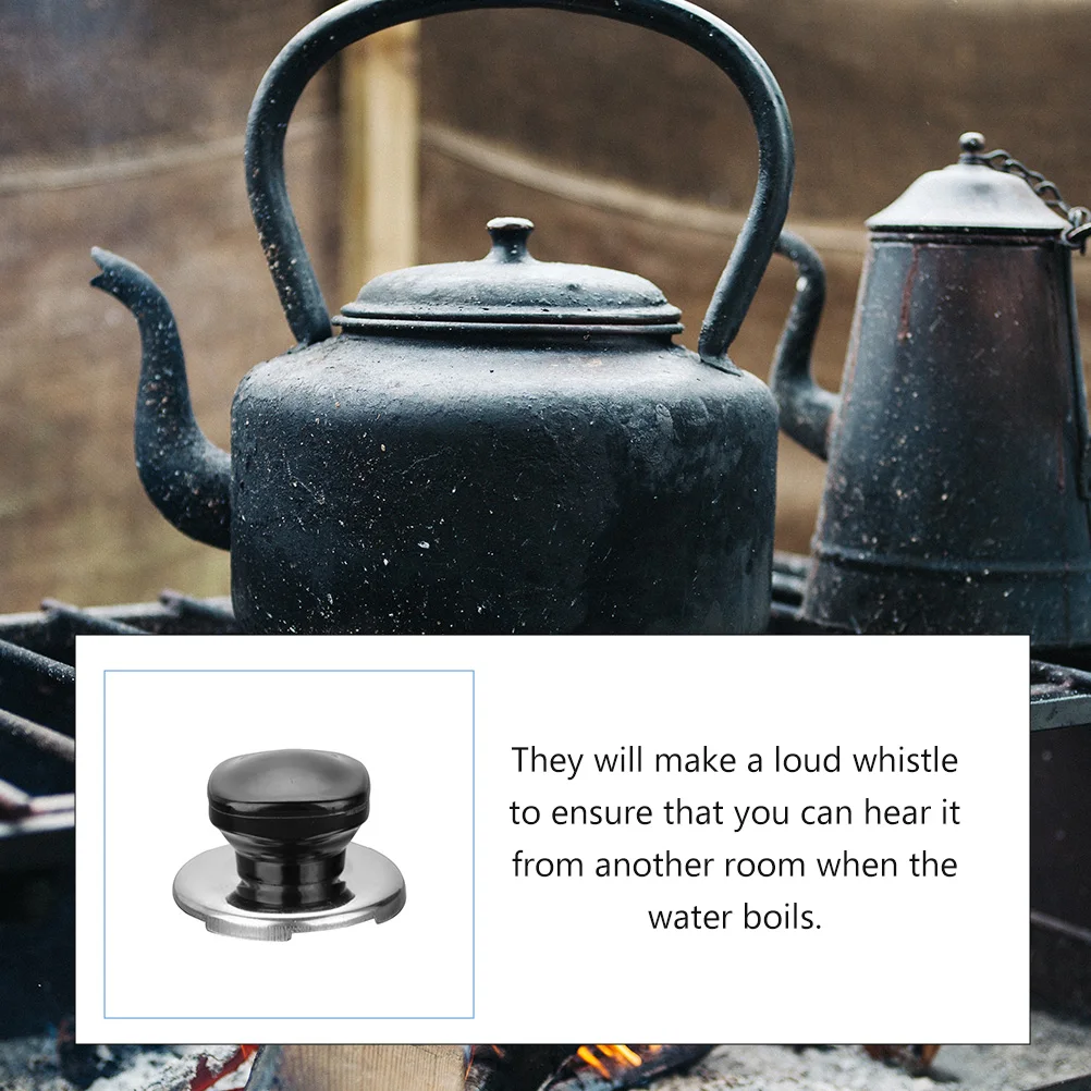 

Water Kettle Lid Handle Whistling Stainless Steel Replacement Knob Easy Install for Teakettle Boil Sound Cover
