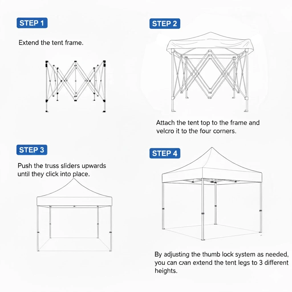Waterproof 2.5 x 2.5 Tarp Tent Outdoor Promotion Gazebos for Advertising 10 x 10 Advertising logo Outdoor Aluminum Trade Show