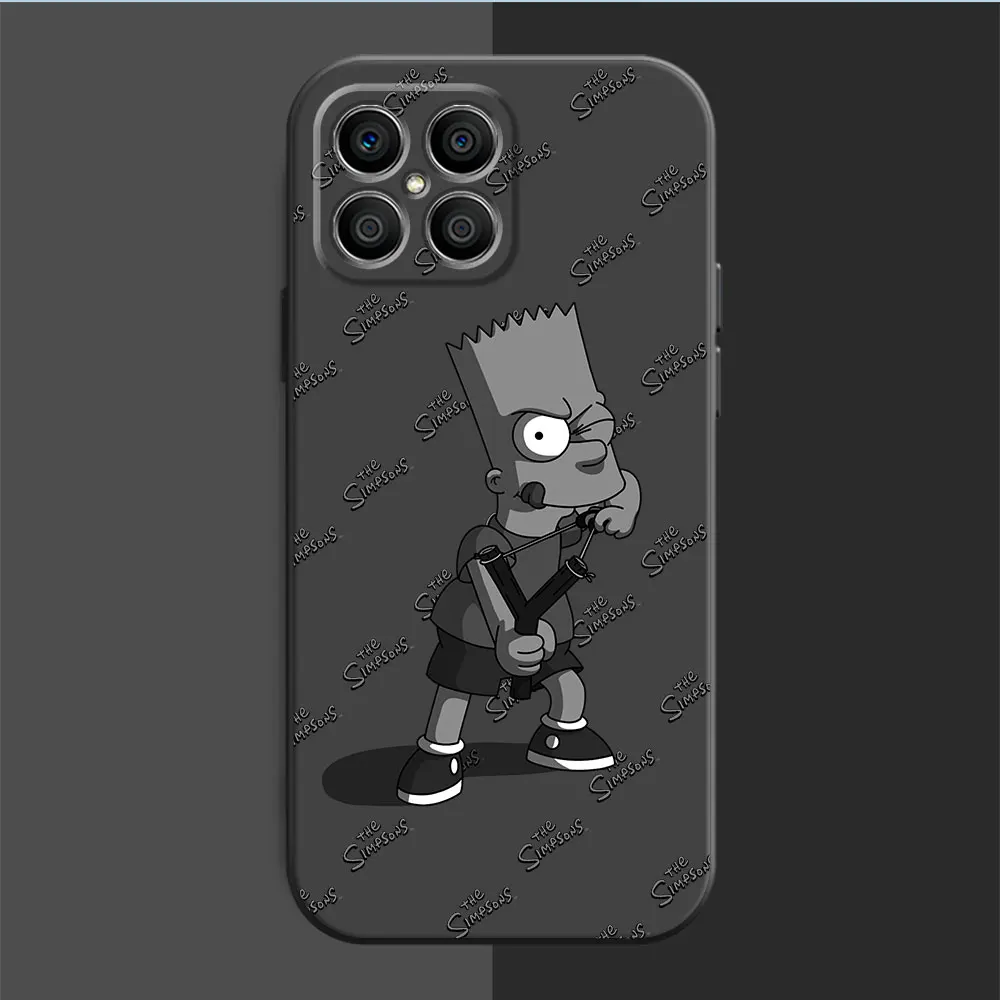 Case For Huawei Honor X8 8X X9a X7 90 Lite 70 50 20 P30 Pro P40 Y9 2019 P Smart Z Soft Funda Phone Cover The Simpsons Homer Capa