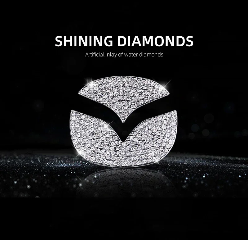 Für Mazda 3 6 2 CX-3 CX-4 CX5 CX9 CX3 CX4 CX-5 CX-9 Auto-Styling Lenkrad-Emblem Bling Diamant-Logo Auto-Aufkleber Zubehör – Detail 2