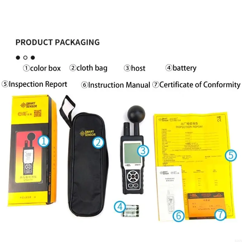 Flexible 7 Function Heat Index Tool With sound Visual Notification Features 