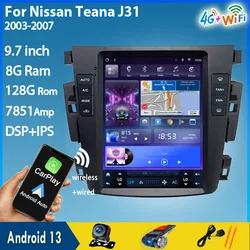 ZOYOSKII Android 13 9.7 inch Car GPS Radio Recorder Station Navigation for Nissan Teana J31 2003-2007 230JK 230jm samsung sm7