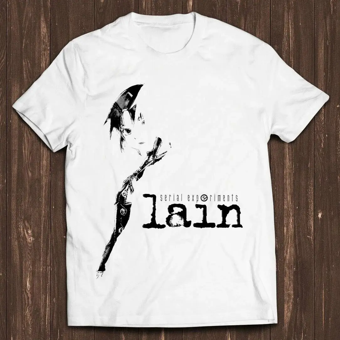 Camiseta Iwakura Manga Girl Sci Fi de manga corta con estampado gráfico de Anime Serial Experiments Lain, camiseta de gran tamaño a la moda, Unisex