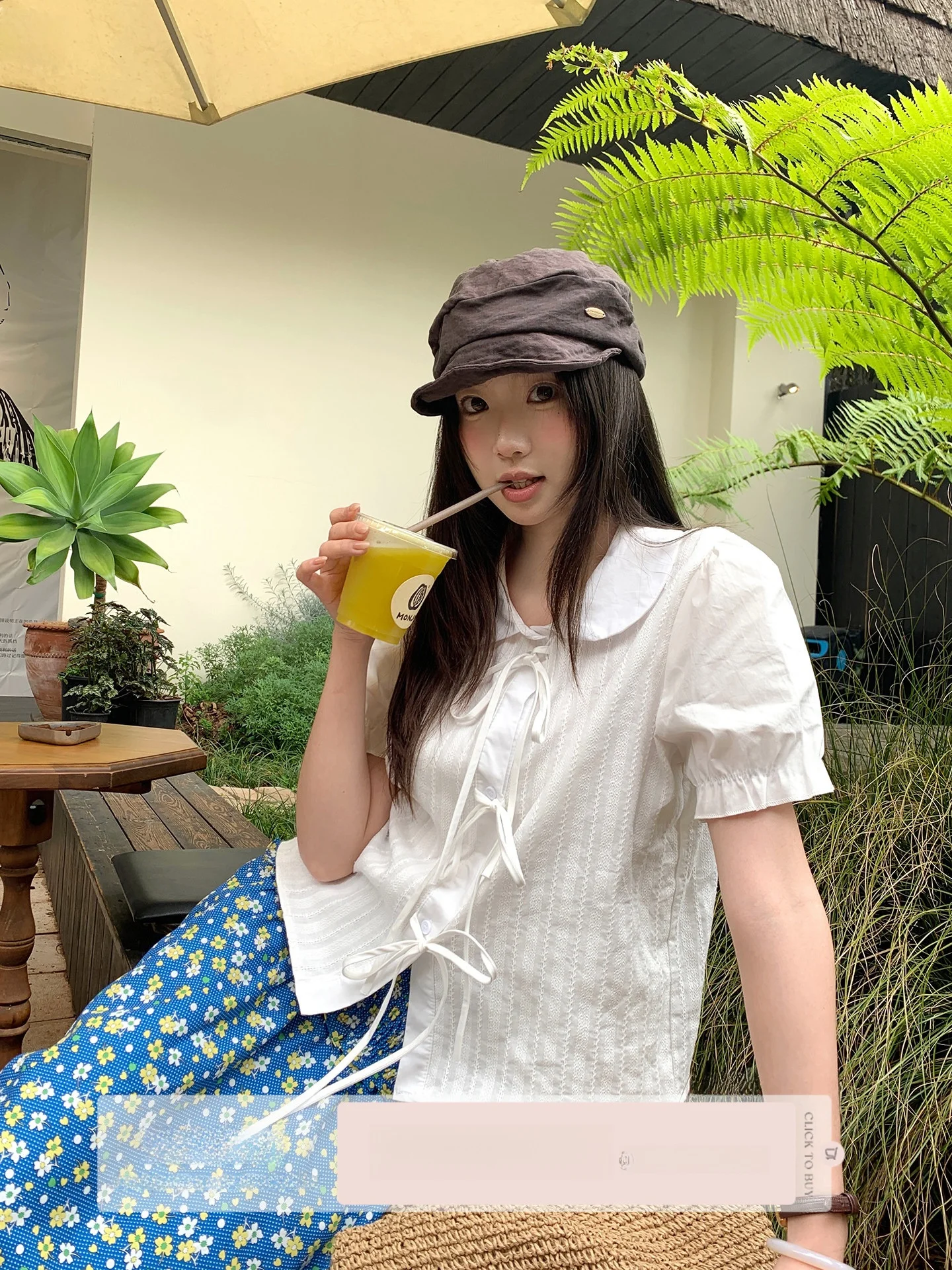 

White Shirt Women's Short Sleeve Bowtie Doll Collar Sweet Blouse Slimming Top Korean Style Loose Fit Pure Cotton Summer 2026