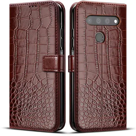 Funda de cuero con tapa para LG V20 V30 V40 V50 V60 ThinQ Q6 Q7 G8 G7 G4 G5 G6 Plus G8X V50S Stylo 5 4 3 2 X funda con soporte para tarjeta de alimentación
