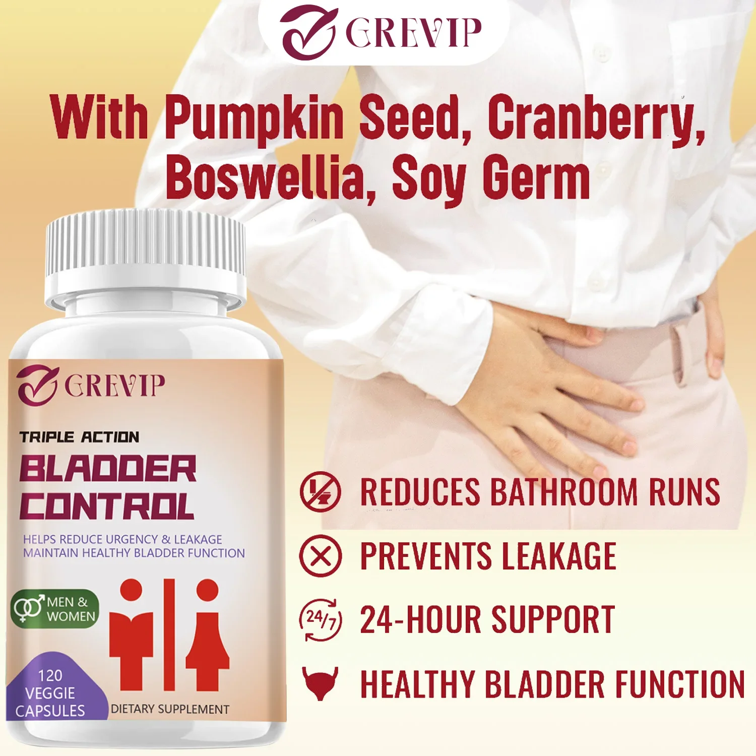 Bladder Control - Reduce Sudden Urge To Go To The Toilet, Urinary Leakage, Improve Urination