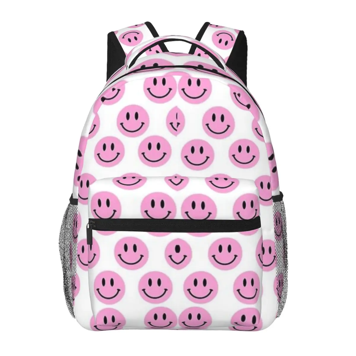 

Preppy School Supplies,Happy Smiling Face Backpacks Teenager Bookbag Students School Bag Travel Rucksack Shoulder Bag