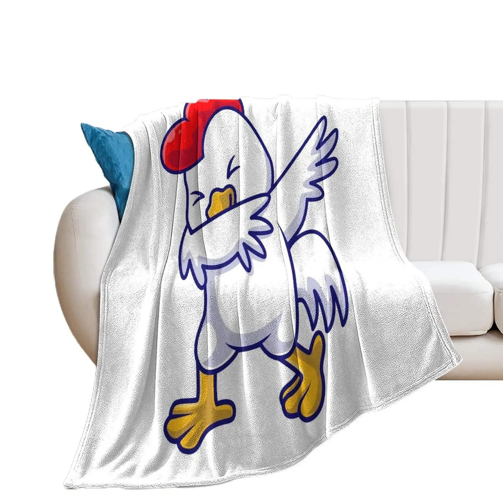 Cute Chicken Dabbing Throw Blanket Heavy Stuffeds Blankets