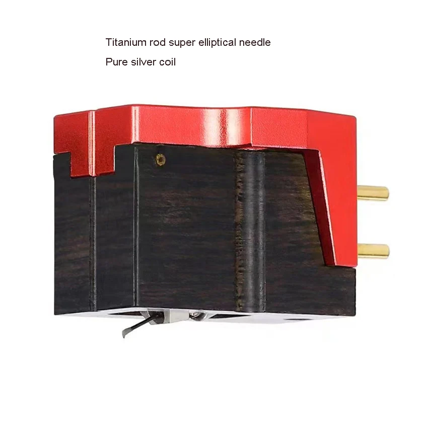 Black Vinyl Turntable MC Dynamic Coil Cartridge Titanium Alloy Rod Diamond Needle Tip Brand New LP Cartridge