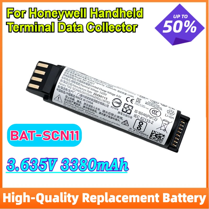 New Fast Shipping BAT-SCN11 3.635V 3380mAh Lithium Battery for Honeywell Handheld Terminal Data Collector