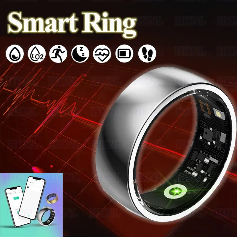 Nieuwe Foto Afstandsbediening Slimme Ring Mannen Militaire Kwaliteit Titanium Staal Shell Ring Gezondheid Monitoring Sport Waterdichte Vrouwen Smartring 2024