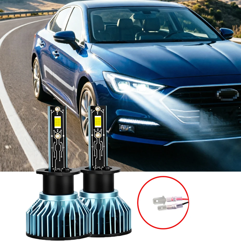 H1 Car LED Headlight Bulbs 300W 30000LM LED H1 Lights With Fan Canbus Car Turbo Lamp 12V 6500K