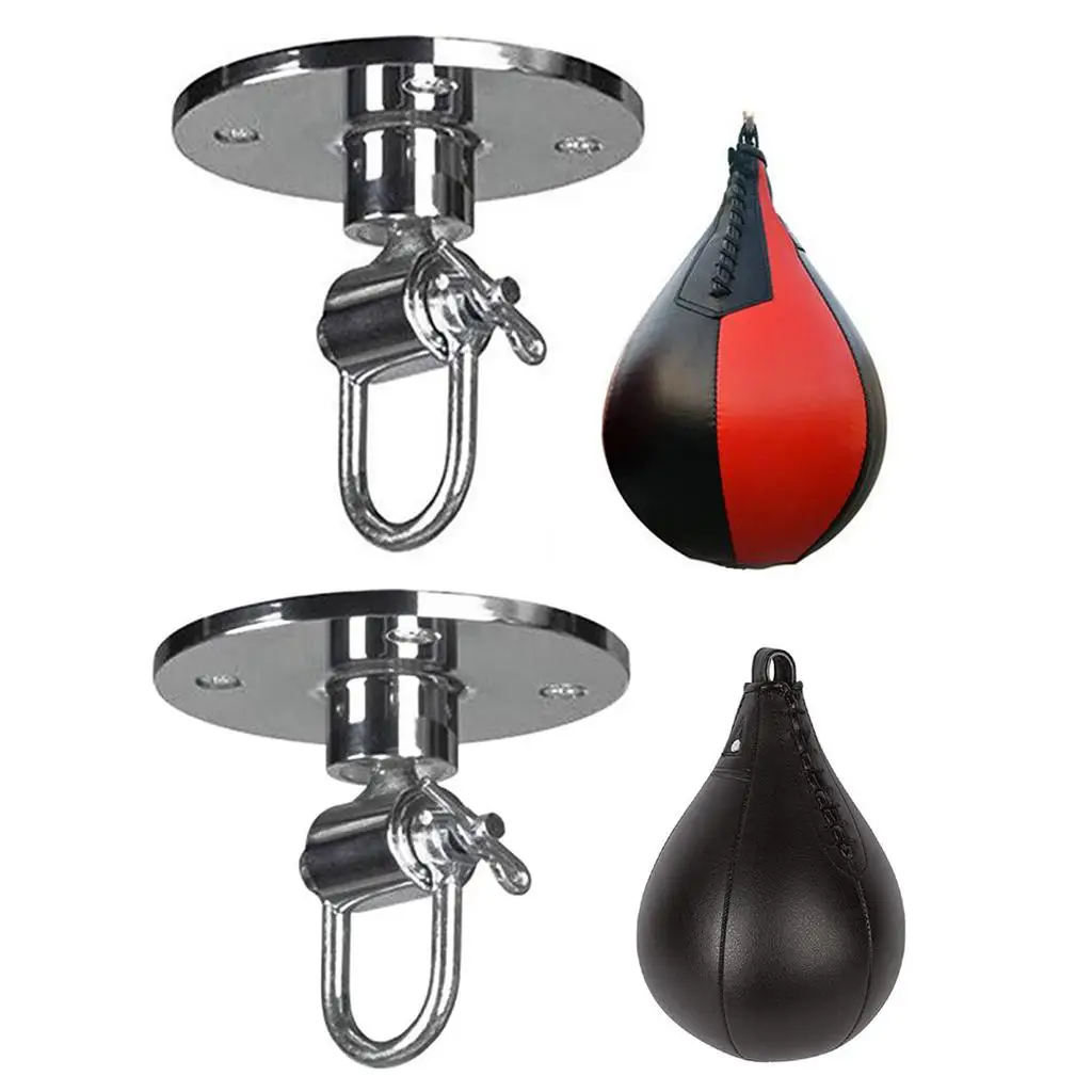 Boxe Training Speedbag, Heavy Duty PU Leather Hanging girevole Punch Ball Speedball per boxe MMA Muay Thai Fitness Workout