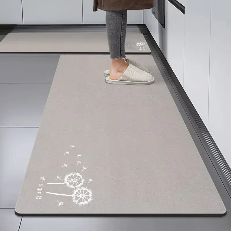 VIKAMA Kitchen Diatomite Carpet Modern And Simple Style Easy To Maintain At Home Highly Absorbent And Dirt-Resistant Home Decor